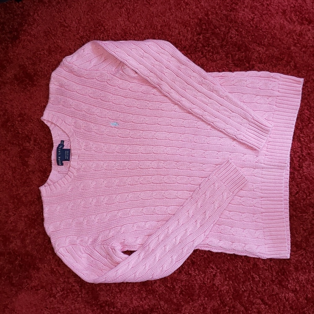 Ralph Lauren Cable Knit Sweater Pink Size XS